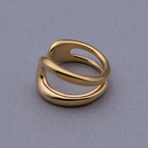 Safety pin ring Gold