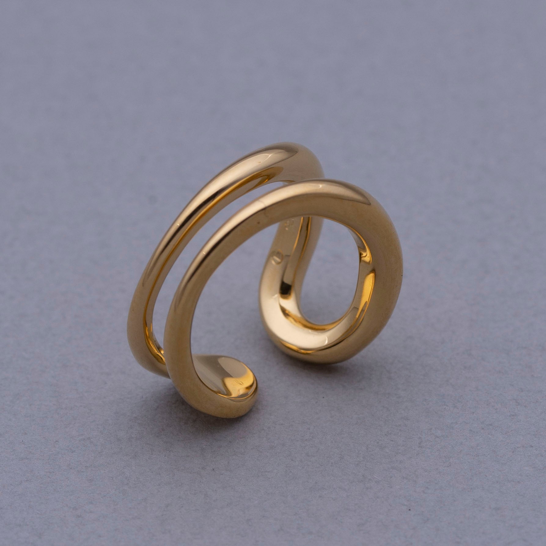 Safety pin ring Gold