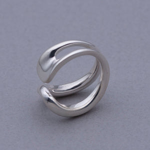Safety pin ring Silver