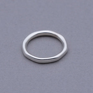 Octagon ring Silver