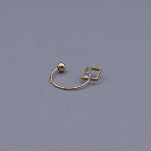 〈INSIDE〉■ hoop earring K18YG
